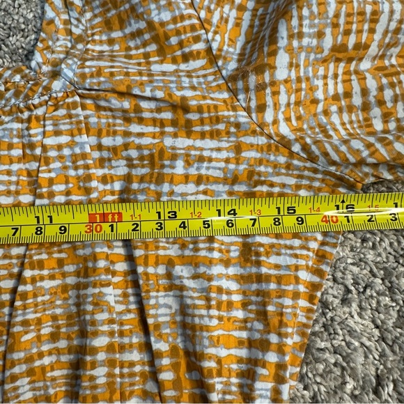 🎆 Circus by Sam Edelman peplum top small square neck balloon sleeve orange retro - Picture 7 of 9